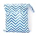 Waterproof Reusable Baby Cloth Diaper Bag Double Zipper Blue Wave