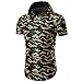Produktbild Herren Tank Tops,Sannysis Herren Beiläufig Tarnung Drucken O Neck Pullover Kurzarm T-Shirt Top Bluse (M, Armeegrün-1)