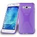Produktbild Samsung Galaxy J7 2015 Silikonhülle in LILA von Cadorabo - X-Line Design TPU Schutzhülle – Handyhülle Bumper Case Backcover in FLIEDER VIOLETT