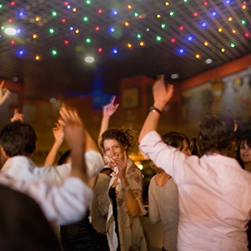 Denknova® LED Globe Lichterkette Innen Deko Glühbirne 10 Meter 100er LEDs DC 31V strombetrieben Stimmungsbeleuchtung Lichter für Feste, Weihnachten, Partys und Hochzeit / äußere Dekoration (Bunt) - 3