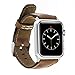Produktbild Solo Pelle Apple Watch Series 1 & 2 "Watch" Leder Armband Uhrenband mit passendem Uhrenadapter Connector ohne Schrauben Ersatzband Strap (42 mm Camel / Silber farbiger Connector)