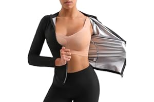 Jungerhouse Vetements de Sudation Femmes Haut de Sudation Vetement Neoprene Accélérer Transpiration Ventre Plat Anti Cellulite pour Minceur Fitness Jogging Yoga