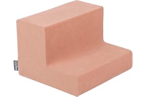 ‎KIDDYMOON KiddyMoon Spielplatz Velvet Aus Schaumstoff Mit Samt Rund Bällebad Ballgruben Für Babys Spielbad Hindernisläufen, Hergestellt In Der EU, Wüstenrosa