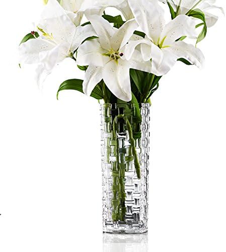 Square glass vase,Simple Woven shape Hydroponic Vessel-A