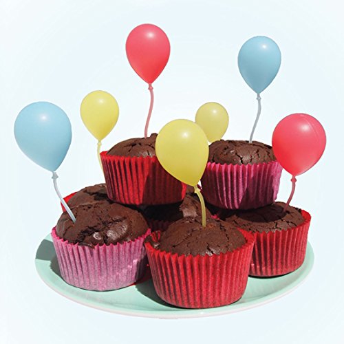 Luftballon Piekser 12er Set, für den Kuchen/Muffin Dekoration, Verzierung