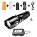 Produktbild Taschenlampe Hochleistungs Cree LED - Hochwertiges Set - USB Ladegerät + 26650 Akku - 1200 Lumen - Einstellbarer Zoom - 5 Beleuchtungsmodi - Stoßfest - Schwarzes Aluminium