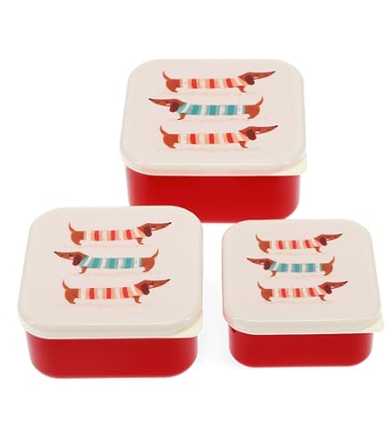 Boîtes à Goûter Mr. Triceratops - Lot De 3 - Trixie - Couvercle Anti-fuite, Lavables Au Lave-vaisselle