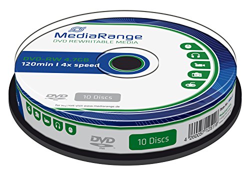 MediaRange MR450 - DVD-RW 4,7GB 4x Speed, wiederbeschreibbar, 10 Stück