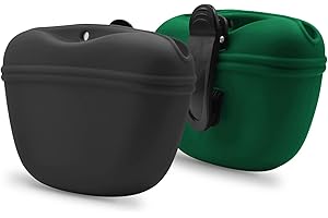 AUDWUD-Leckerli-Beutel aus Silikon-Clip auf tragbarem Trainingsbehälter-praktischer Magnetverschluss und Gürtelclip-BPA-frei