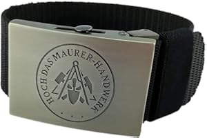 GravurManufakturBerlin Hosengürtel mit Handwerk und Zunftzeichen Ledergürtel Nylongürtel 4 cm breit Einheitslänge kürzbar