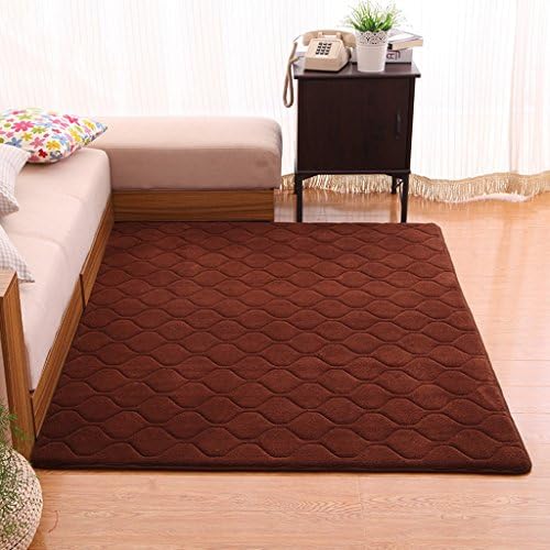 Designer Rug Super Soft Shag Rugs High Pile Throw Rugs Anti-Skid Floor Rugs Carpets For Living Room ( Color : Brown , Size : 140*200cm )