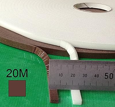 STORMGUARD Bande épaisse en mousse de caoutchouc pour sous porte pour interstices entre 1 à 4 mm - 20m Marron