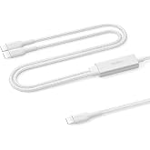 Belkin BoostCharge Pro 2&rsquo;si 1 Arada 140 W USB-C - USB-C Şarj Kablosu, &Ouml;rg&uuml;l&uuml; &Ccedil;ift Şarj Kablosu, Akıllı G&uuml;&ccedil; Paylaşımı ile Hızl