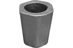 CANALHOUT Siliziumkarbid-Graphit-Tiegel, Tiegel zum Schmelzen von Metall, halten hohen Temperaturen von 1800 °C stand, Schmelzguss, Raffinieren, Aluminium, Gold, Silber, Kupfer (0,5 kg Nr. 0)