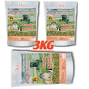 Herbal Sinovet India Timothy Food pellets for Rabbit, Guinea Pig, Hamster, 3KG, FSSAI, ISO(9001-2015) Certified