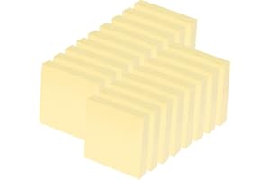 Agoer Notas adhesivas, 24 piezas Notas adhesivas de Amarillo Clásico, 76 x 76 mm, 100 Hojas por Bloc, 2400 PCS Bloc de notas, Amarillo