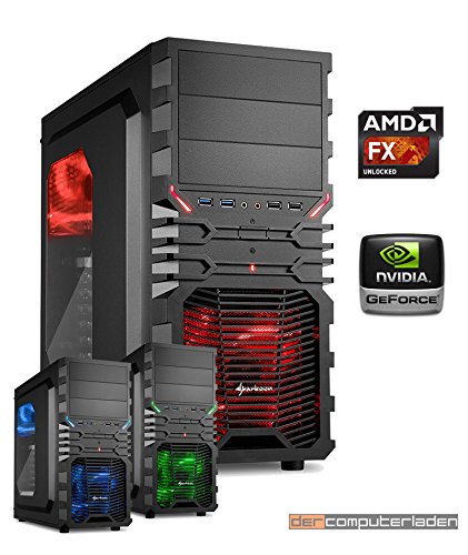dercomputerladen Gamer PC System AMD, FX-6300 6x3,5 GHz, 32GB RAM, 2000GB HDD, nVidia GTX1060 -3GB , Windows 10 (Testversion) Gaming Computer Büro Multimedia