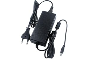 V-TAC LEDLUX CV7247 - Transformador de alimentación de 24 V 2,5 A 60 W con enchufe de enchufe para casa AC220 V a CC 24 V IP44, color negro