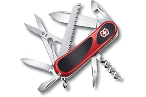 ‎VICTORINOX Victorinox Schweizer Taschenmesser, Evolution S17, Multitool, Swiss Army Knife, 15 Funktionen, Feststellklinge, Schraubendreher, Rot
