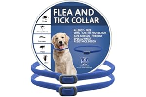 HDAKDDHG 2 PCs Dog Collar Repellent: Repellent Collars for Dogs, Adjustable Water-Resistant Collar for Puppies and Dogs,Nblue