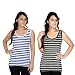 2DAY Women Stylish Strip Tank Top (Pack of 2) RS.349.00