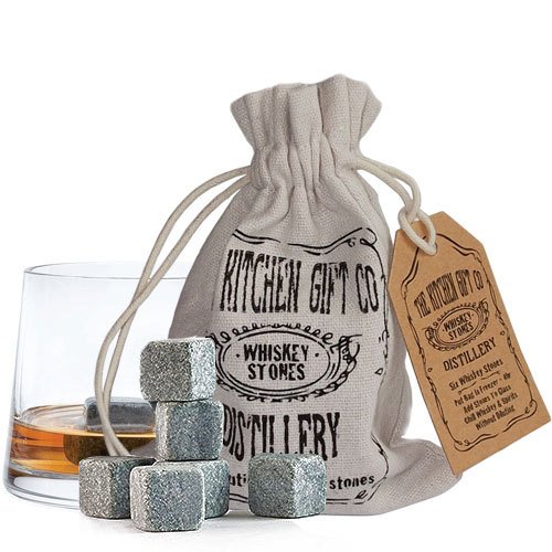 The Kitchen Gift Company Kühlsteine für Whiskey, inklusive Aufbewahrungstasche