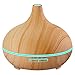 Produktbild Cafego 300ml Cool Mist Befeuchter Ultraschall Aroma ätherisches Öl Diffusor für Büro Zuhause Schlafzimmer Wohnzimmer-Yoga-Spa - Holzmaserung