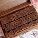 Price comparison product image BeautyLife 70pcs Rubber Stamps Vintage Wooden Box Case Alphabet Letters Number Craft