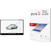 Zore Tesla ile uyumlu Model Y Yeni Seri 2in1 Temperli Cam Ara&ccedil; Multimedya Ekran Koruyucu Şeffaf