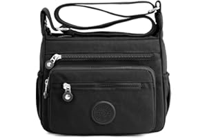 Shilanmei Womens Shoulder Bag with Multi Pocket - Nylon Crossbody Bag Waterproof Tote Handbag for Casual, Lightweight Travel Purse Messenger Bag for Sport Hiking Daily Use