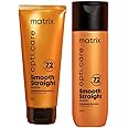 Matrix Opti Care Smooth Straight Professional Conditioner For Ultra Smooth Intensely Moisturized Hair With Shea Butter, Paraben Free, 196G & Opti Care Professional Shampoo-2 Count
