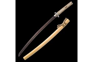 KPTKP Natural Rosewood Katana, Handmade Wooden Samurai Sword with Sheath, 103cm Bokken for Display, Cosplay Collection and Kendo Training-I