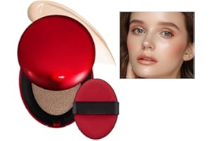 SONGVISON Fondotinta Super Fit Cushion Texture leggera, finitura semi-opaca Copertura costruibile per 72 ore.impermeabile, trucco trasparente Red+Shell+Air si concentra sul mantenimento di un'ottima copertura