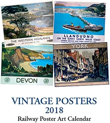 Railway Poster Art Desk Calendar 2018 - Vintage Posters - Desk Series