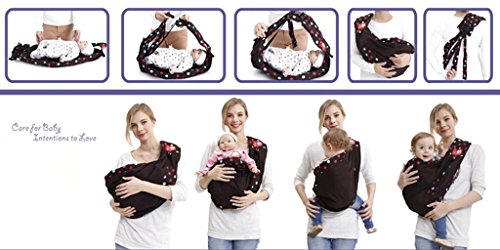 Vine Babytragetuch Bauchtrage Babytrage Tragetuch Perfektes Baby Geschenk Baby Trage Carrier bis 20kg - 7