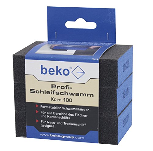 BEKO Profi-Schleifschwamm 3er-Set, Korn 100, 1 Stück, 902013100