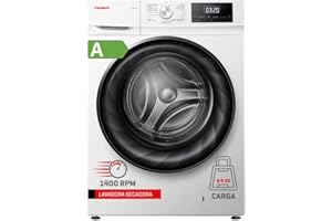 CORBERO Corberó - Lavadora Secadora Carga Frontal | CLSH96VIN | 9 Kg/6 Kg | 1400 RPM | 15 Programas | Inverter | Vapor | Inicio Diferido | ECO | Puerta XXL | Blanco