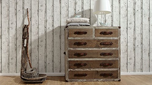 Streifentapete A.S. Création Dekora Natur 6, Vinyl, creme, grau, weiß - 3