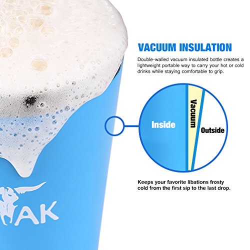 TAK 450ml Doppelschalig Edelstahl Trinkflaschen Trinkbecher Flasche Kaffeetasse Beer Tea Cup für Hält Hot Kaltgetränke - 4