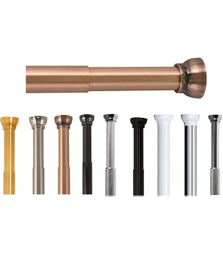 Asta per tenda da doccia a L in acciaio inox, asta per tenda retrattile, supporto divisorio per bagno, forata, 108-138 cm (nero) | Leroy Merlin