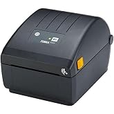 Zebra Technologies ZD220d label printer, 203 DPI thermal direct printer, single LED indicator, tear-edged model (ZD22042-D0EG