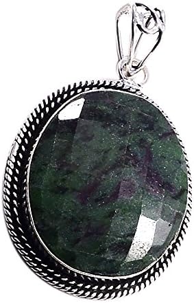 Silvestoo India Ruby In Zoisite Gemstone Pendant PG-115975