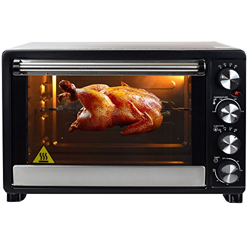 Syntrox Germany 30 Liter Mini Stand Backofen mit Umluft und Drehspieß Miniofen Minibackofen Pizzaofen - 4