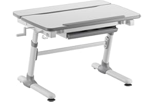 ‎HOKO HOKO® Ergo-Study-Table COMPAKT. Manuell höhenverstellbar Kinderschreibtisch mit Verstellbarer Tischplatte, Weiß. Ergonomisches Sitzen für Kinder