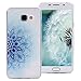 Produktbild Galaxy A3 2016 Hülle Blumen, ZXK CO Transparent Halb Blauen Mandala Blüten Muster Transparent Ultra Dünne TPU Silikon Handy Hülle Etui Kratzfeste Stoßfeste Case Cover für Samsung Galaxy A3 2016