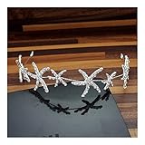 Tipo: Tiaras XY DBJGD Accesorios for el Cabello Estrella de Cristal Brillante Diadema de Tiara Plata Estrella de mar Novia Tocado Rhinestone Joyas for el Cabello Accesorios de Boda