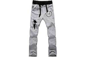 WANHONGYUE Anime Dragon Ball Z Goku Sweatpants Jogginghose Cosplay Kostüm Lange Trousers Sporthose Trainingsanzug mit Taschen