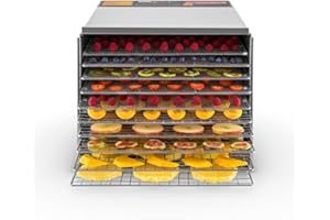Klarstein Fruit Jerky Pro 10 - Déshydrateur alimentaire, Puissance 1000W, 10 larges étages, Surfache de séchage env.1,5m², Pr