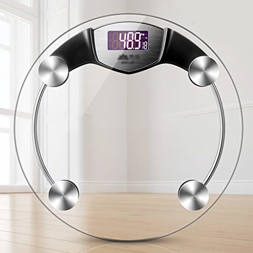 DWW-weight scales Weight scale High-precision household transparent tempered glass Extra-large digital display Digital Scale 31cm ( Color : Black )