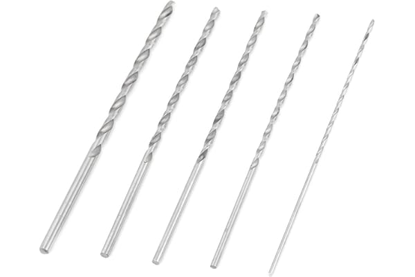 Träborrsats, extra lång spiralborr, höghastighetsstålborr med rakt skaft, 2/3 / 3,5/4/5 mm diameter, 150 mm ~ 160 mm lång bor